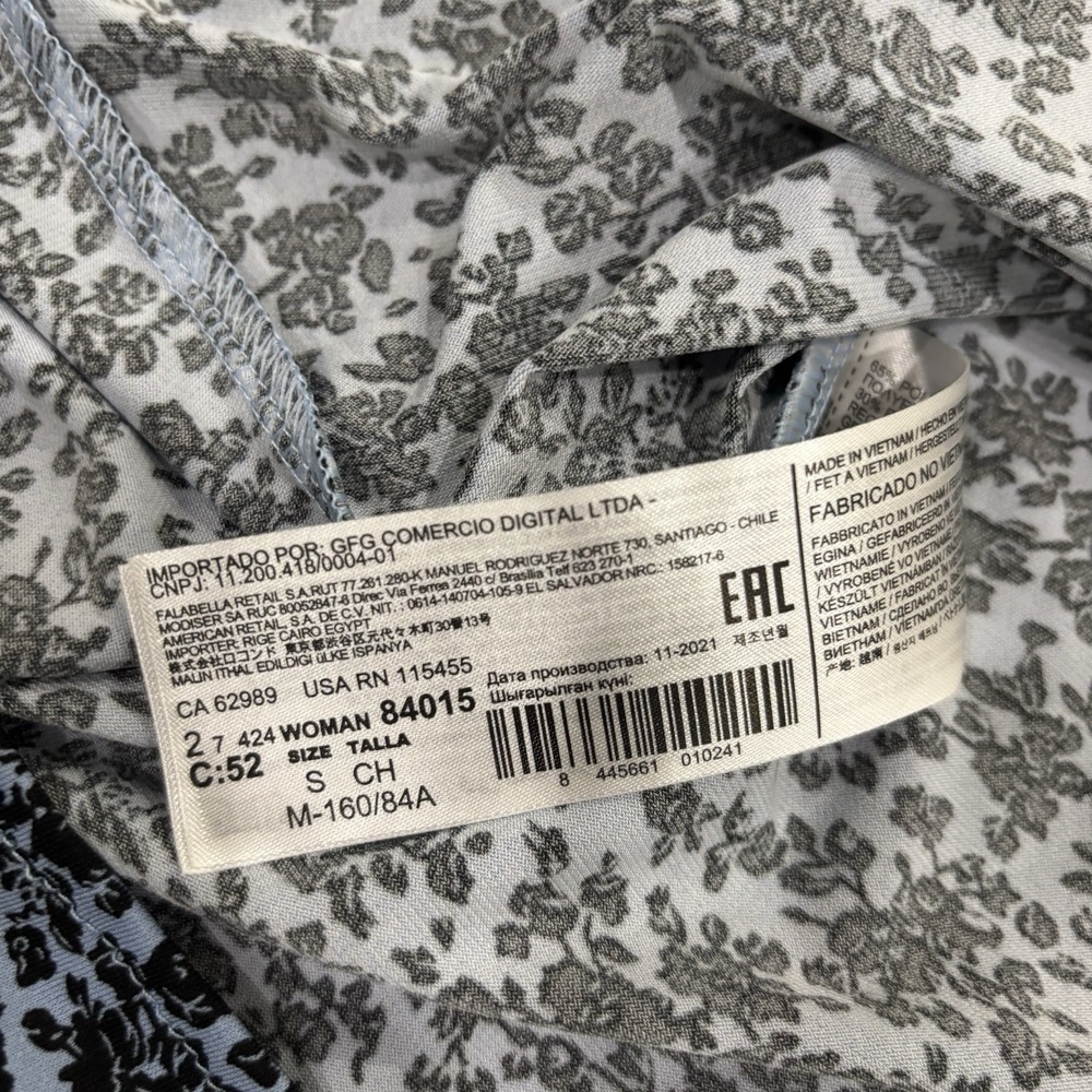 Mango‎ Printed Ruched Dress Size 4 - Picture 9 of 13
